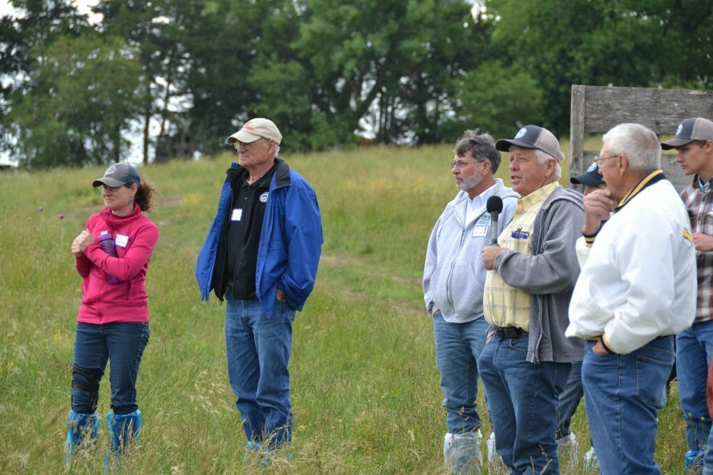 Field day attendees pastured pork pig health