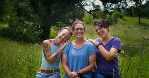 Dayna Burtness and friends at Nettle Valley Farm