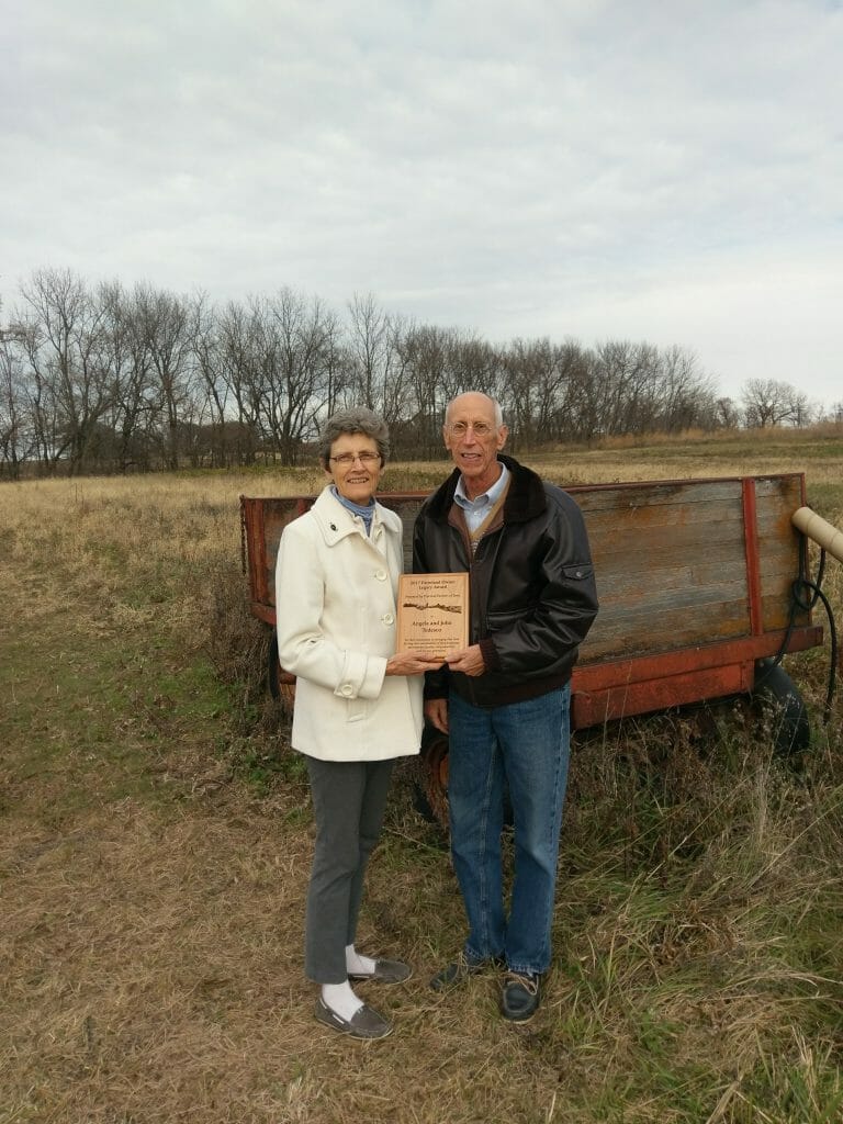 Angela and John Tedesco with farmland owner legacy award