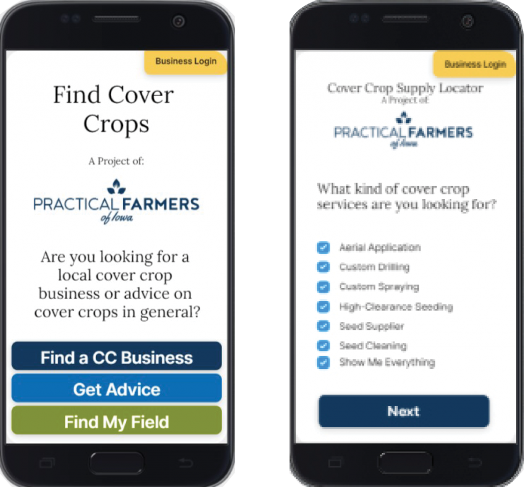Cover crop app
