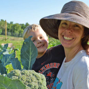 Angela Smith and her son