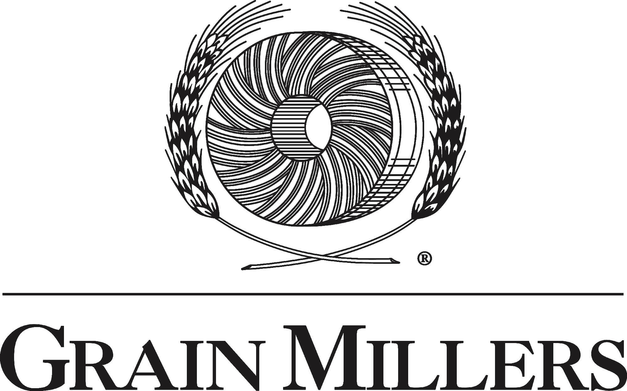 Grain millers black logo hires