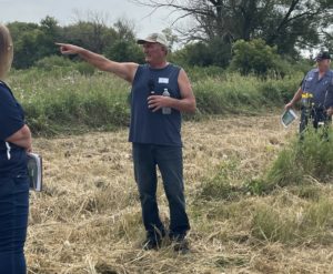 Joe Merten leading a field day on his farm