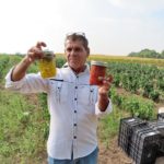 Max Chavez with salsa jars