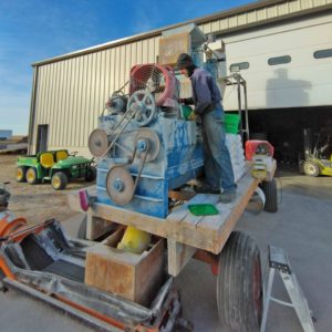 Earl Canfield grinding wagon