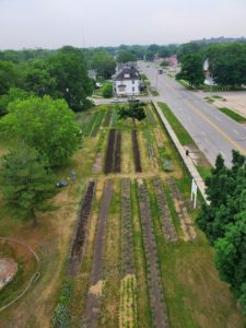 Aerial photo of Peoples Garden 2023