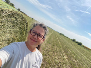 Vickie Renick on her farm