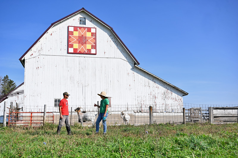 Wendy Johnson and Johnny - goat barn