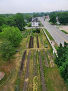 Aerial photo of Peoples Garden 2023