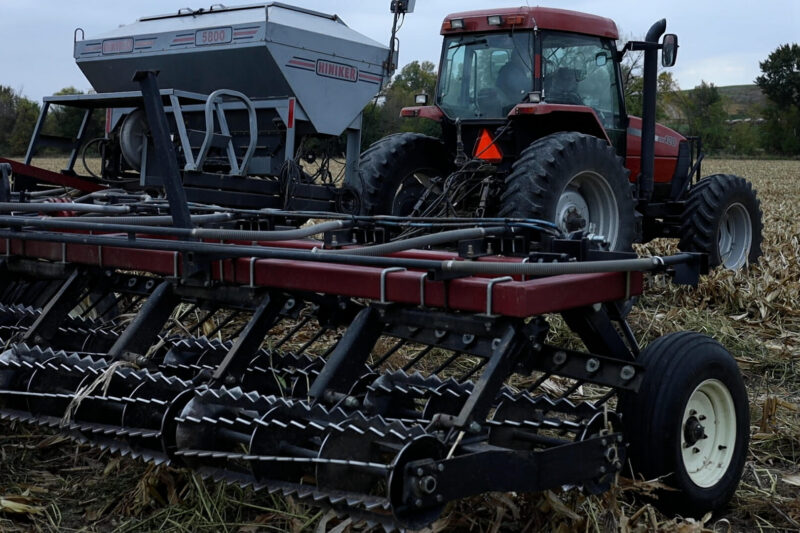 Seeding Cover Crops with an Air Seeder and Rolling Harrow - Practical Cover Croppers