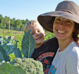 Angela Smith and her son