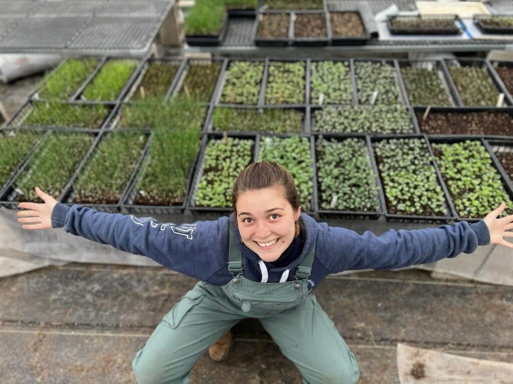 Carly with spring starts