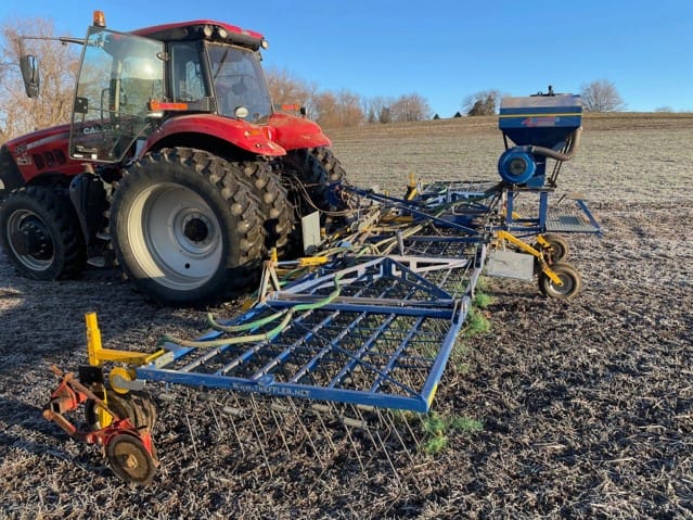 Using Custom Equipment to Weed and Seed Legumes on an Organic Farm
