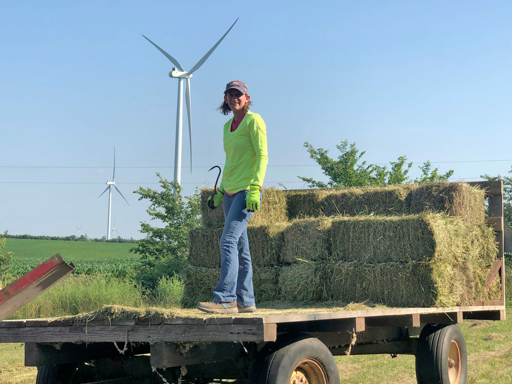 Grace Van Arkel Baling Hay