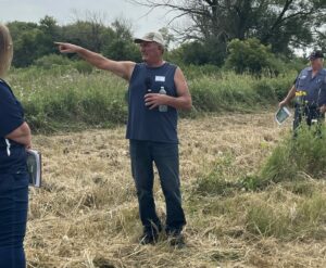 Joe Merten leading a field day on his farm