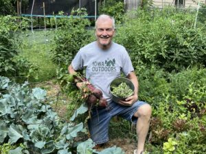 John Norris in his garden (1)