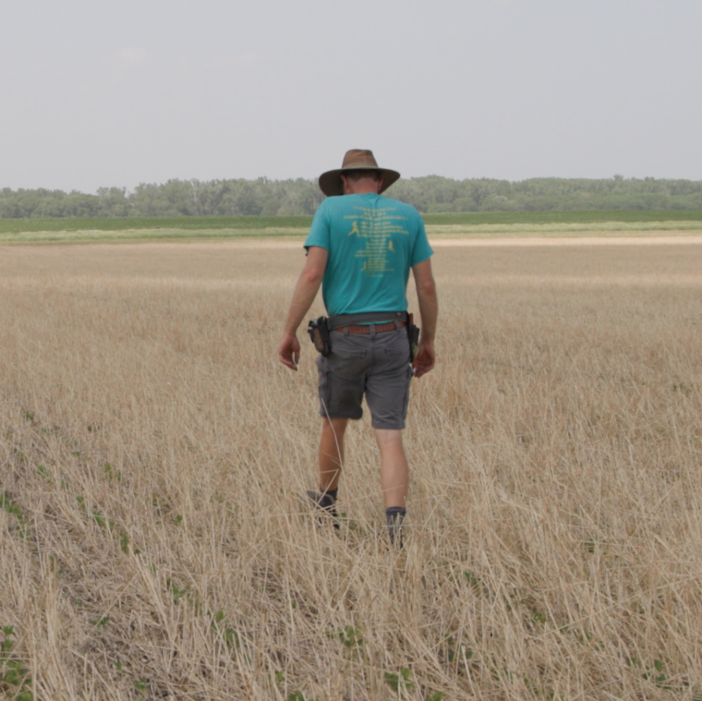 Jon Bakehouse walking cover cropped field