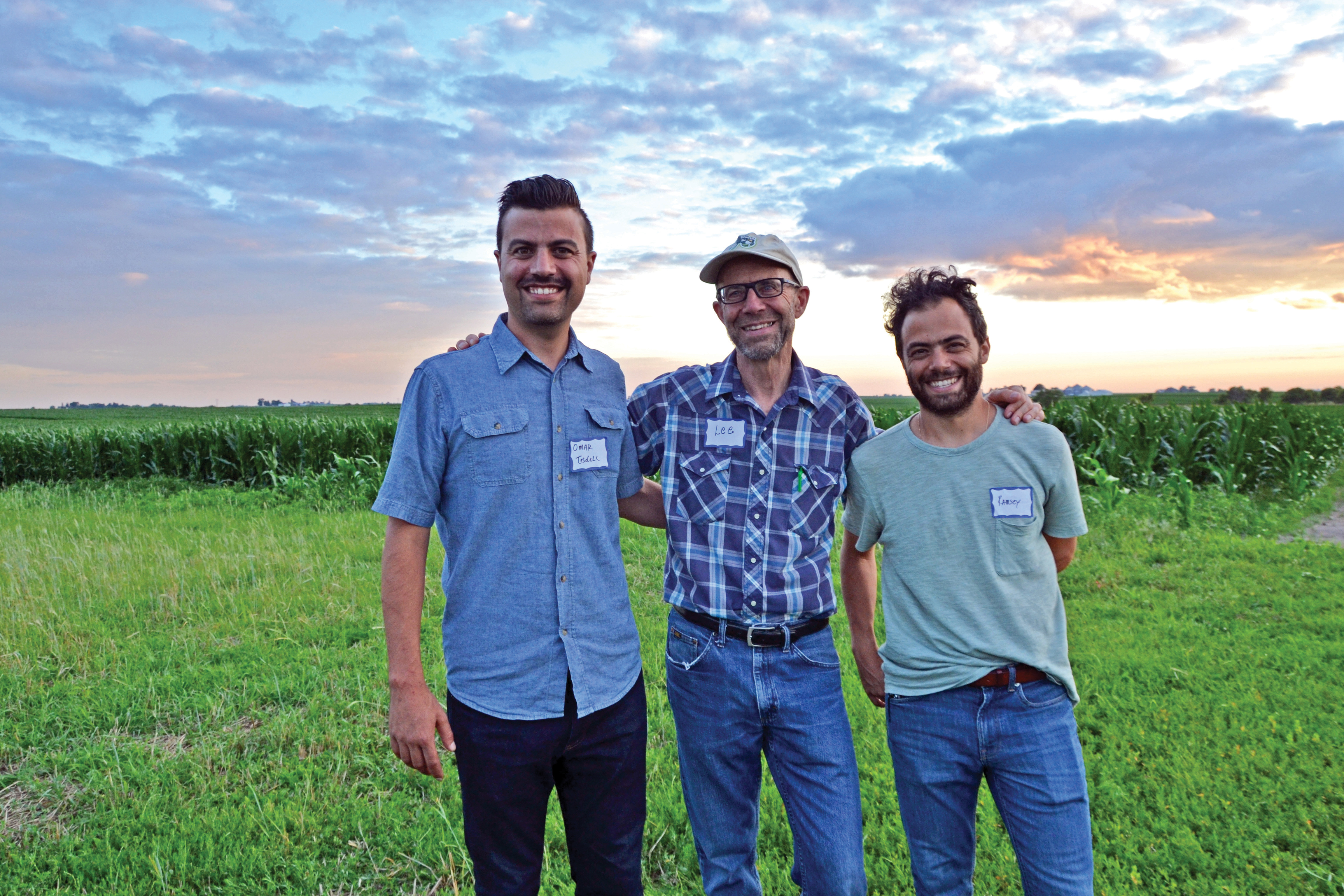 Lee Tesdell with his sons, Omar and Ramsey