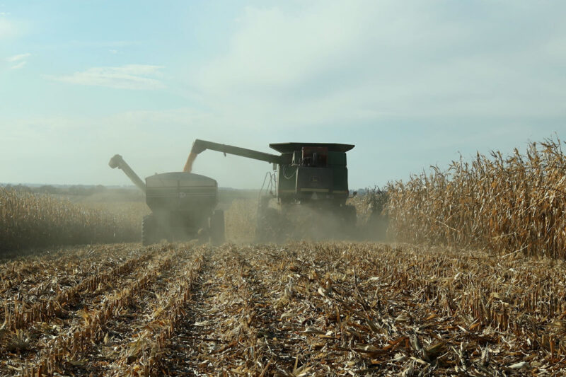 Air Seeding Cereal Rye during Corn Harvest - Practical Cover Croppers