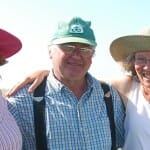 Vic Madsen with fellow farming friends Laura Krouse and Susan Jutz