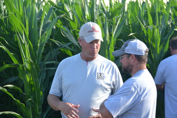 Kirk Den Herder (left), hosted the meal at his farm.