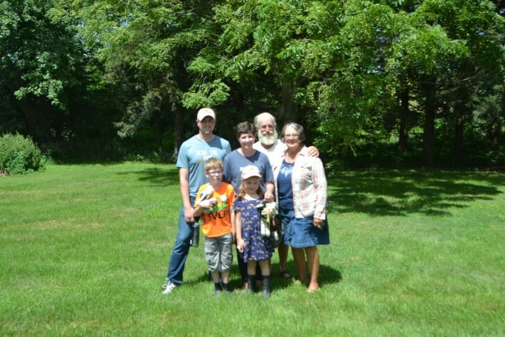 Jeremy Hall, Amber Mohr, Larry Harris, and Denise OBrien, with Jeremy and Ambers kids...