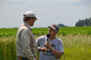 Luke Gran of Prudenterra talks prairie plants with Craig.